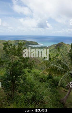 Micronésie, Îles Mariannes, US Territoire de Guam. La mer territoriale, le parc de la baie Cetti donnent sur. Banque D'Images
