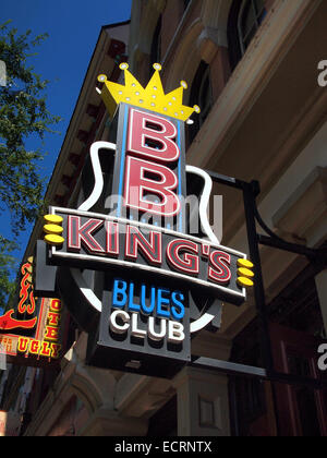 B B King Blues Club signe, Nashville, Tennesse, USA Banque D'Images