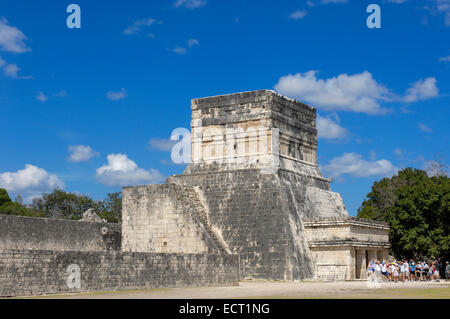 Cour de jeu, les ruines mayas de Chichen Itza, Riviera Maya, péninsule du Yucatan, Mexique Banque D'Images