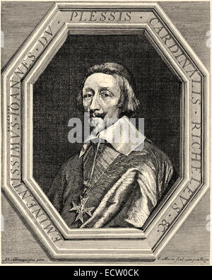 Armand Jean du Plessis, cardinal-duc de Richelieu et de Fronsac, 1585 - 1642, un prêtre français, noble et homme d'État, Armand-Je Banque D'Images