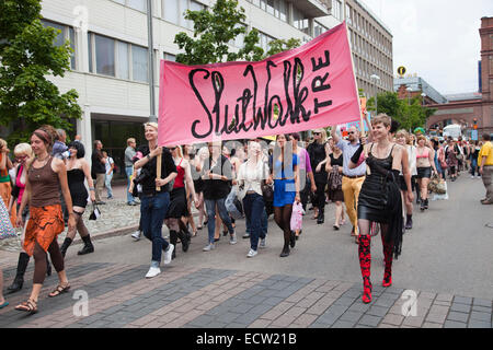 Événement féministe, Tampere, Finlande, Europe Banque D'Images