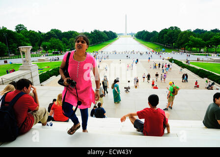 Le Lincoln Memorial est un mémorial américain construit pour honorer le 16e président des États-Unis, Abraham Lincoln. Banque D'Images