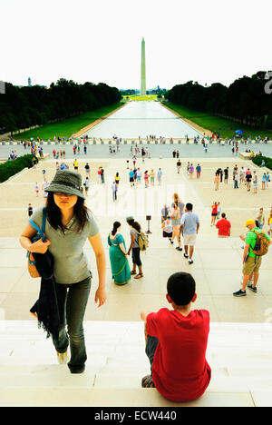 Le Lincoln Memorial est un mémorial américain construit pour honorer le 16e président des États-Unis, Abraham Lincoln. Banque D'Images
