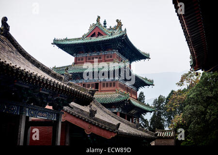 Shaolin Temple Bell Tower à DengFeng, Zhengzhou, Henan Province, China 2014 Banque D'Images