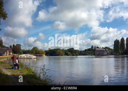 La Loire fleuve navigable France Banque D'Images