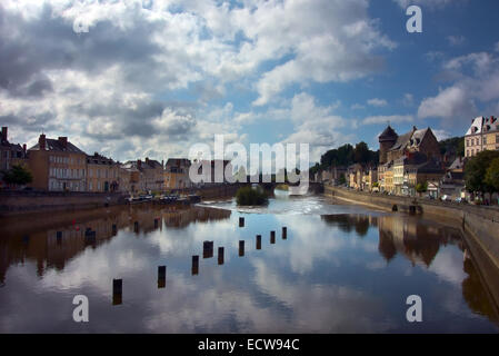 Chateau Gontier, Mayenne, France Banque D'Images