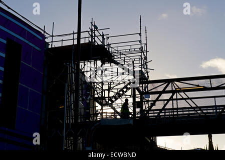 Le Broadway shopping centre en cours de construction, Bradford, West Yorkshire, England UK Banque D'Images