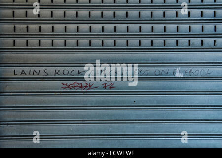 Fer à repasser avec obturateur écrits Banque D'Images