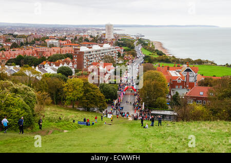 Marathon de Beachy Head à Eastbourne, East Sussex England Royaume-Uni UK Banque D'Images