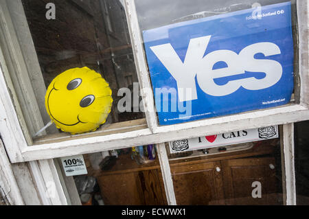 Soutenir la campagne YES dans le référendum de 2014 l'indépendance de l'Ecosse Banque D'Images