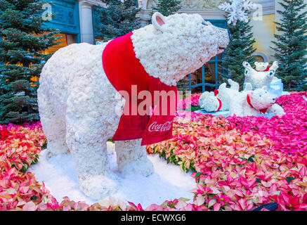 Saison d'hiver en hôtel Bellagio Conservatory & Botanical Gardens à Las Vegas Banque D'Images