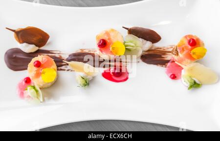 De délicieux plats gastronomiques Banque D'Images