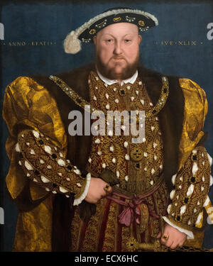 Rome. L'Italie. Portrait du Roi Henry VIII par Hans Holbein le Jeune (1540), huile sur panneau. Galleria Nazionale d'Arte Antica. Banque D'Images