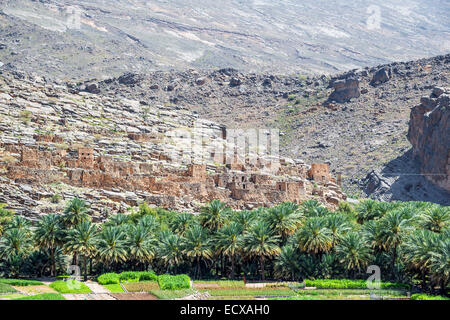 Image de ruines sur Jebel Akhdar en Oman Banque D'Images