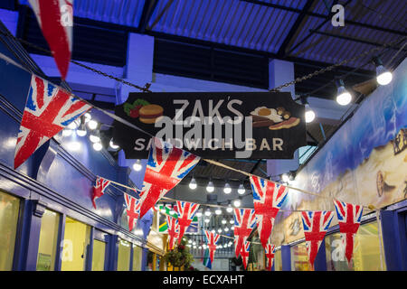 Zaks sandwich bar à St Nicholas Market, Bristol Banque D'Images