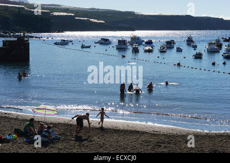 Tenerife - Playa San Juan. La plage. Banque D'Images