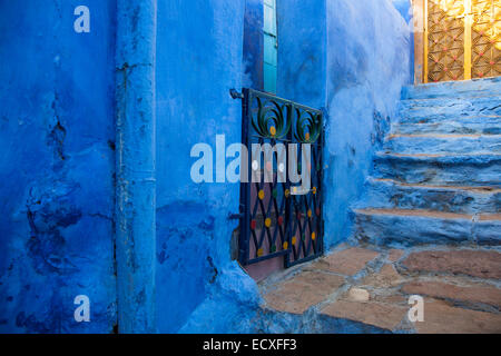 Maison bleue de Jodhpur, la Ville Bleue, Inde Banque D'Images