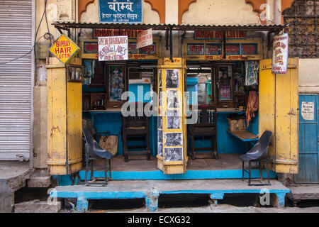 Coiffure à Jodhpur, Rajasthan, India Banque D'Images