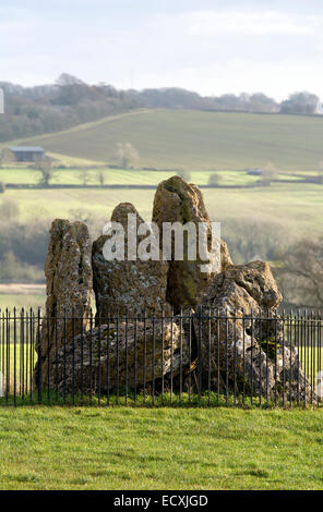 Le Whispering Knights à l'Rollright Stones, Oxfordshire, UK Banque D'Images