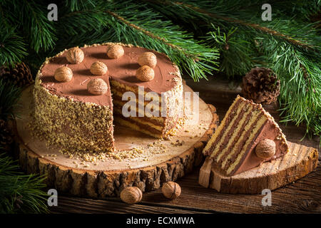 Morceau de gâteau forêt Banque D'Images