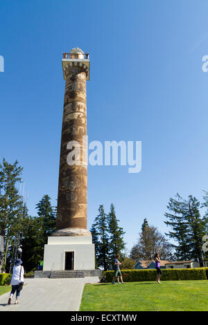 L'Astoria Column à Astoria, Oregon. Banque D'Images