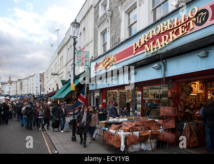 Marché de Portobello Road London UK Banque D'Images