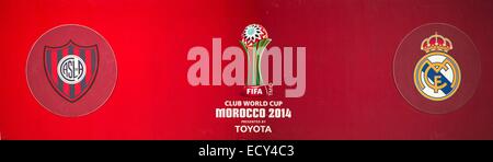 Marrakech, Maroc. 18Th Oct, 2014. Football/soccer Logo : vue générale de la Coupe du Monde des Clubs de la FIFA, Maroc 2014 dernier match entre le Real Madrid 2-0 San Lorenzo au stade de Marrakech à Marrakech, Maroc . © Maurizio Borsari/AFLO/Alamy Live News Banque D'Images