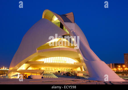 Palais des Arts Reina Sofia, par S. Calatrava, Cité des Arts et des Sciences, Valence, Valence, Espagne, Europe Banque D'Images