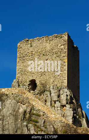 La Iruela château, Sierra de Cazorla, Segura y Las Villas, Parc Naturel de Jaen province, Andalusia, Spain, Europe Banque D'Images