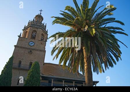 Église Iglesia de Santa Maria la Mayor, Ronda, Costa del Sol, Andalousie, Espagne Banque D'Images