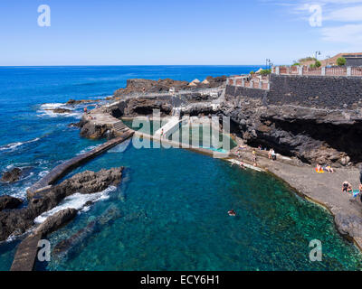 Piscine naturelle près de la Fajana, Barlovento, La Palma, Canary Islands, Spain Banque D'Images