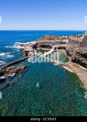 Piscine naturelle près de la Fajana, Barlovento, La Palma, Canary Islands, Spain Banque D'Images