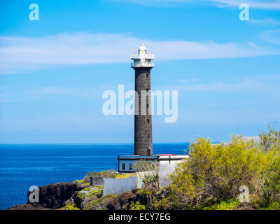 Leuchtturm près de Punta Talavera, la Fajana, Barlovento, La Palma, Canary Islands, Spain Banque D'Images