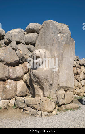 Lion Gate, ruines de la ville Hittite de Hattuša, près de Kharkov, Province de Çorum, Turquie Banque D'Images