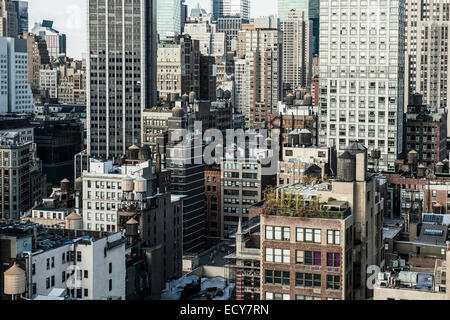 Les bâtiments de grande hauteur dans le quartier de Midtown, à Manhattan, New York City, New York, United States Banque D'Images