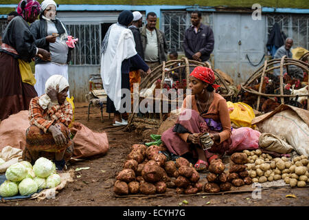 Mercato d'Addis Abeba, Ethiopie Banque D'Images