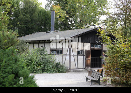 Ancien camp de concentration de Dachau crematorium Banque D'Images