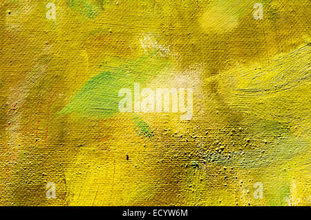 Photo macro d'une peinture acrylique sur toile. Banque D'Images