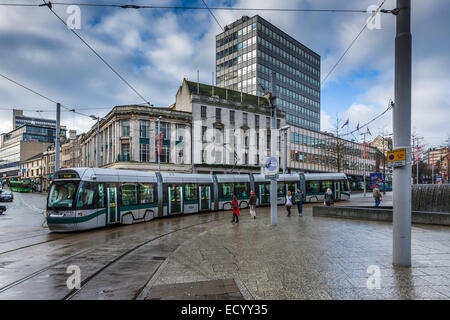 Nottingham Express Transit - Tram Banque D'Images