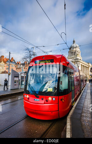 Nottingham Express Transit - Tram Banque D'Images