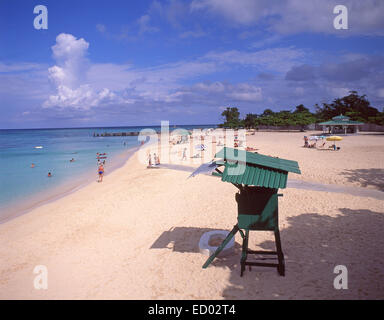 Club de Plage de Doctor's Cave, à Montego Bay, paroisse de St James, Jamaïque, Antilles, Caraïbes Banque D'Images