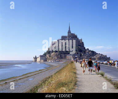 Le Mont Saint-Michel (Saint Michael's Mount), Manche, Basse-Normandie, France Banque D'Images