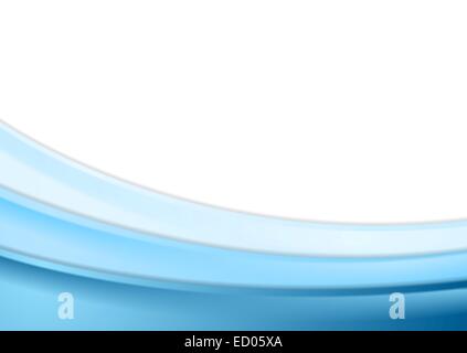 Résumé fond ondulé bleu. Conception vectorielle Banque D'Images