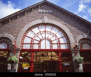 Entrée de Central Market, Halkett Place, St Helier, paroisse Saint Helier, Jersey, Channel Islands Banque D'Images