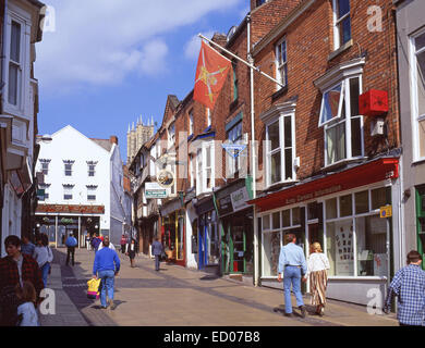 Colline montrant la cathédrale de Lincoln, Lincoln, Lincolnshire, Angleterre, Royaume-Uni Banque D'Images