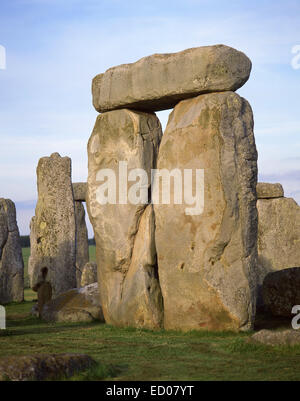 Pierres de Stonehenge, monument préhistorique, Amesbury, Wiltshire, Angleterre, Royaume-Uni Banque D'Images