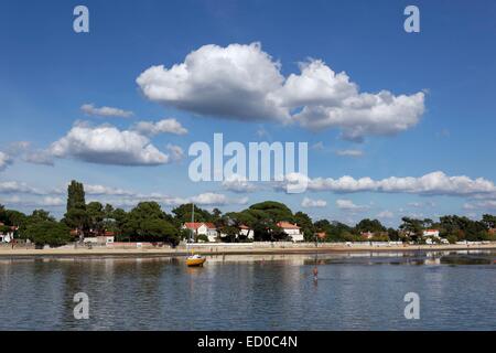 France, Gironde, bassin d'Arcachon, Andernos les Bains, plage de la jetée Banque D'Images