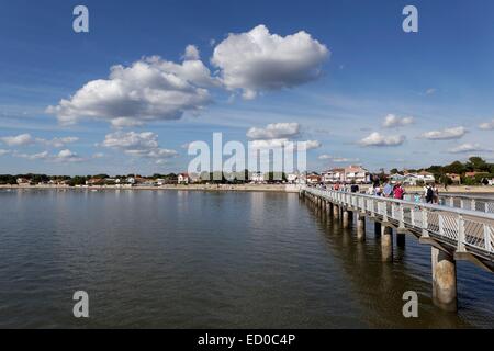 France, Gironde, bassin d'Arcachon, Andernos les Bains, la jetée Banque D'Images