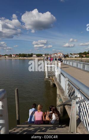 France, Gironde, bassin d'Arcachon, Andernos les Bains, la jetée Banque D'Images