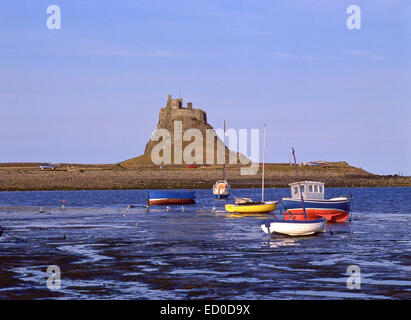 Château de Lindisfarne, île sacrée de Lindisfarne, Northumberland, England, United Kingdom Banque D'Images